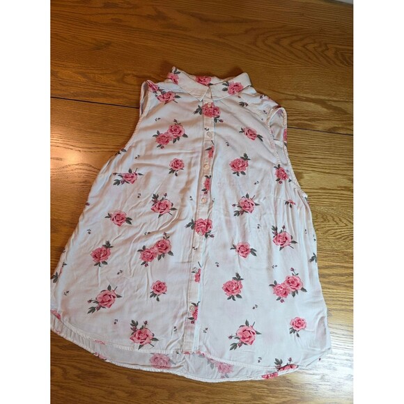 H&M Tops - H&M Divided Floral Sleeveless Button Down Blouse Size 12